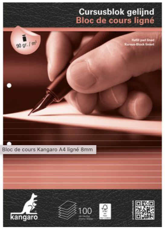 A4 Notepad, lined, 100 pages, 90gr