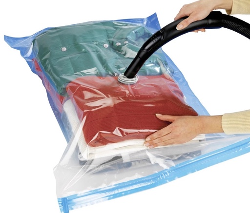 Space-saving vacuum garment bag